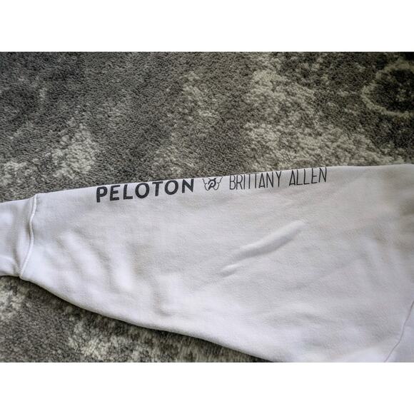 Peloton X Brittany Allen Hoodie Womens White Sweater Pullover Ladies - Large USA - Picture 11 of 16